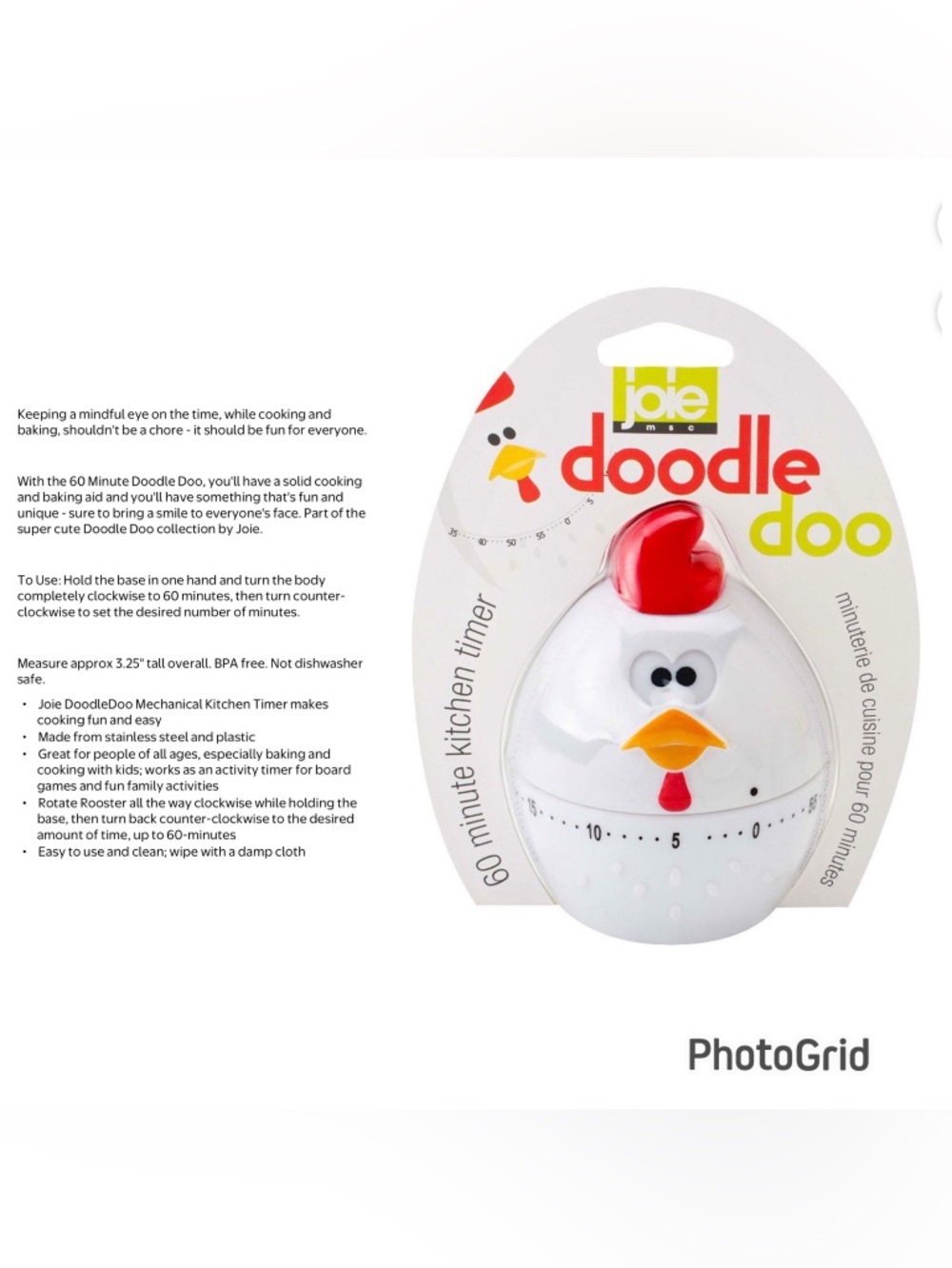 🐓 JOIE • Kitchen Timer and Egg Slicer - Picture 5 of 10